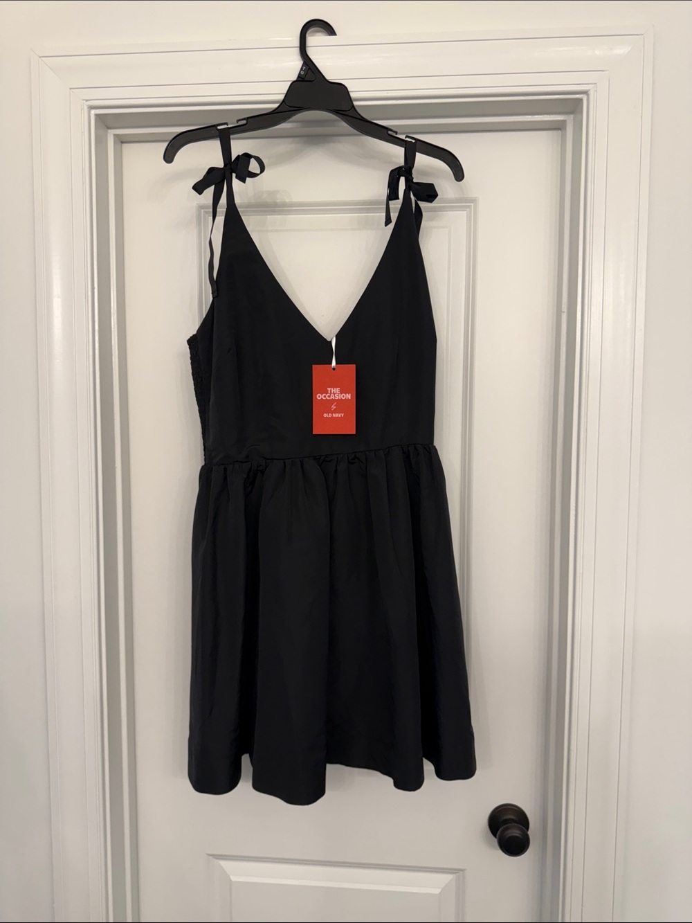 Old Navy Black Tie-Shoulder Mini Dress